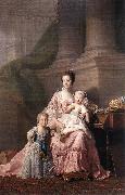 RAMSAY, Allan Queen Charlotte with her Two Children dy oil on canvas